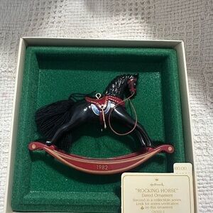 Hallmark Black and Red Decorative Accents Rocking Horse